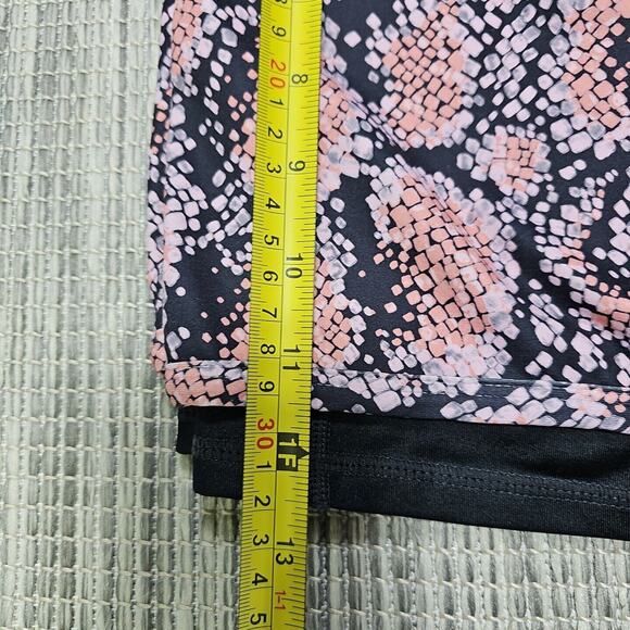 Fabletics Olesia Shine Shorts Stretch Pink Black Snakeskin Animal Print Running - Picture 8 of 10